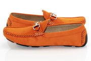 Men's Orange Suede Leather Dress Loafer