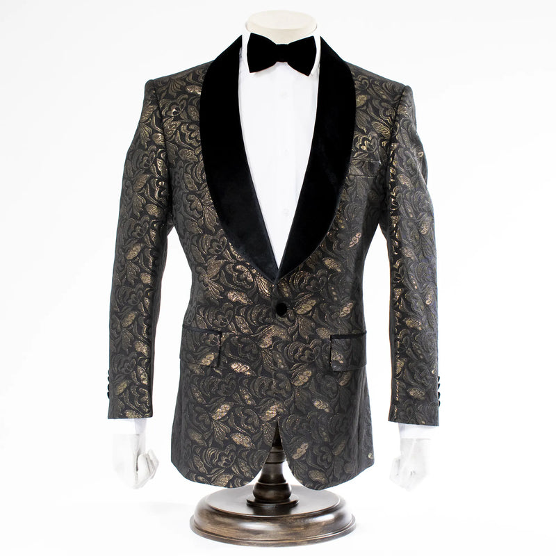 Gold Baroque Slim-Fit Dinner Jacket